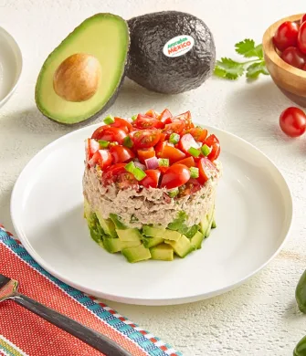 Avocado and Tuna Salad Stack