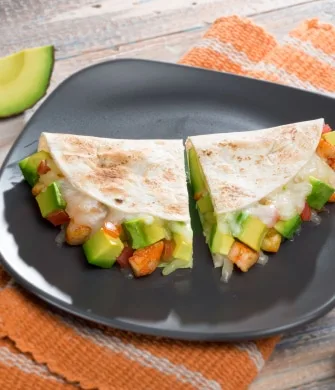 Avocado and Shrimp Quesadilla