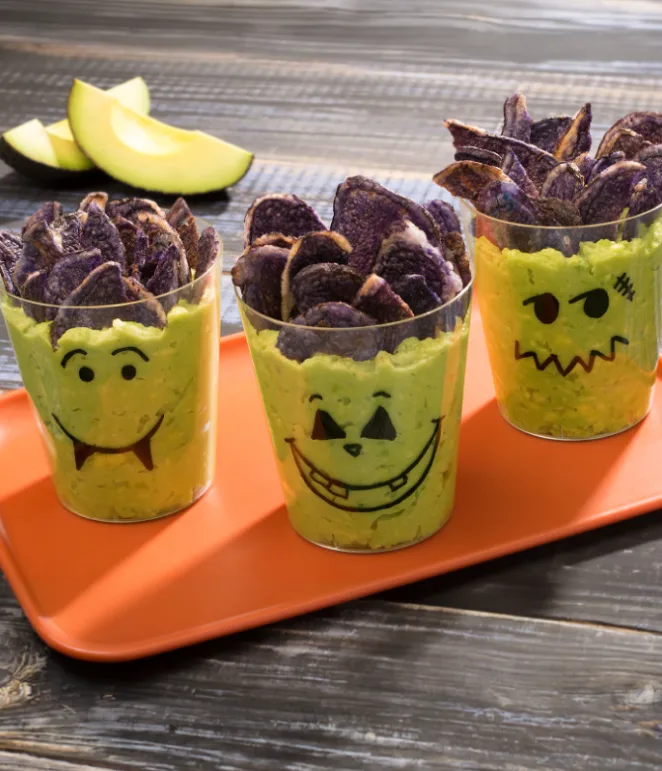 Spooky Halloween Guacamole Cups