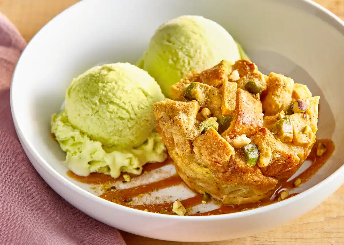 Avocado Apple Pie Bread Pudding