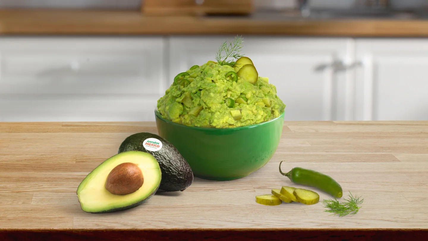 Spicy Dill Pickle Guacamole