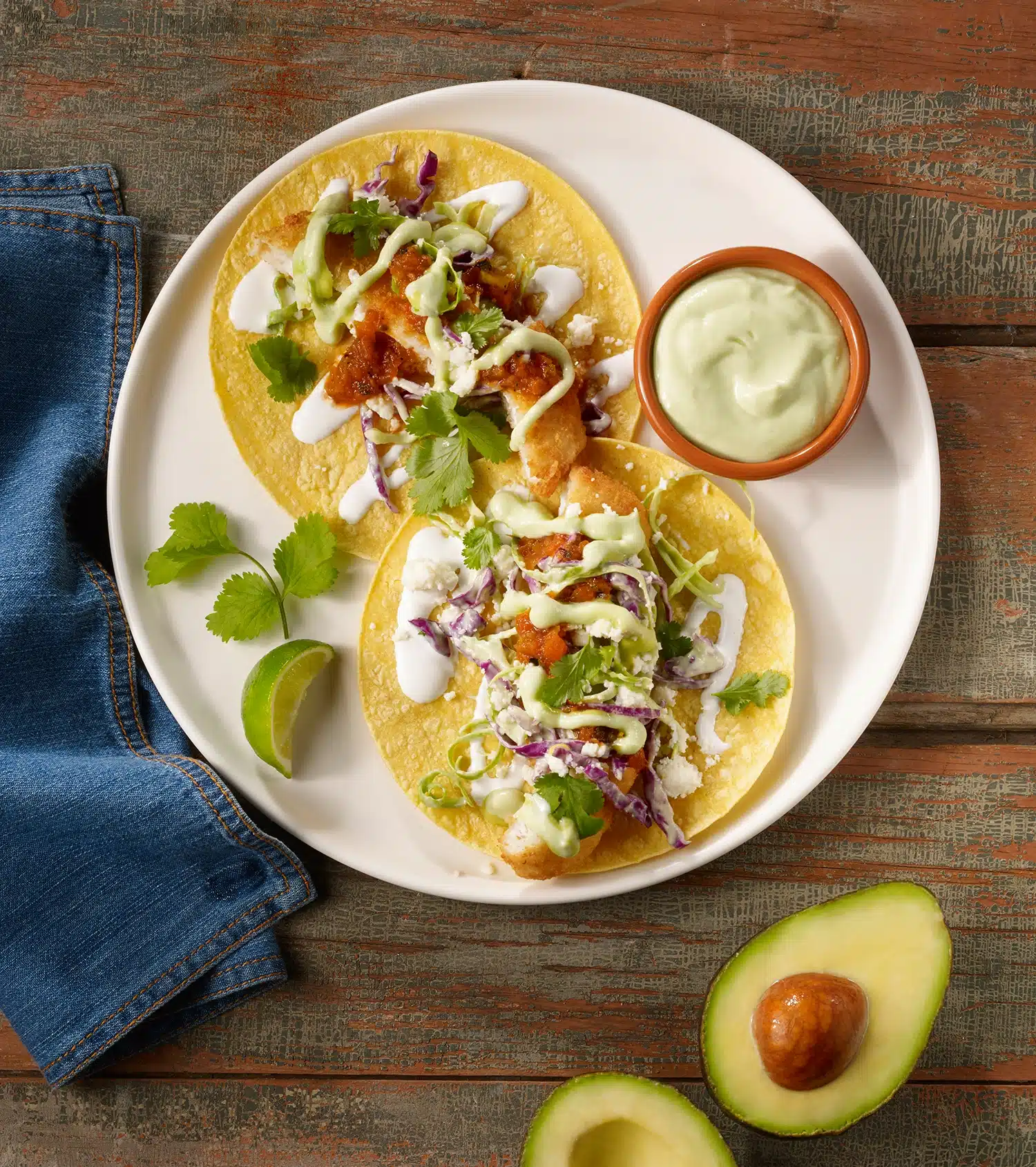 Avocado Chimichurri Fish Taco
