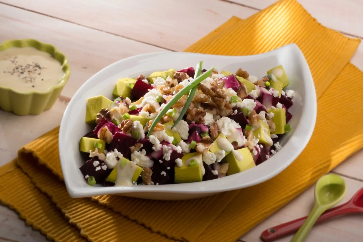 Beet, Avocado, and Walnut Salad