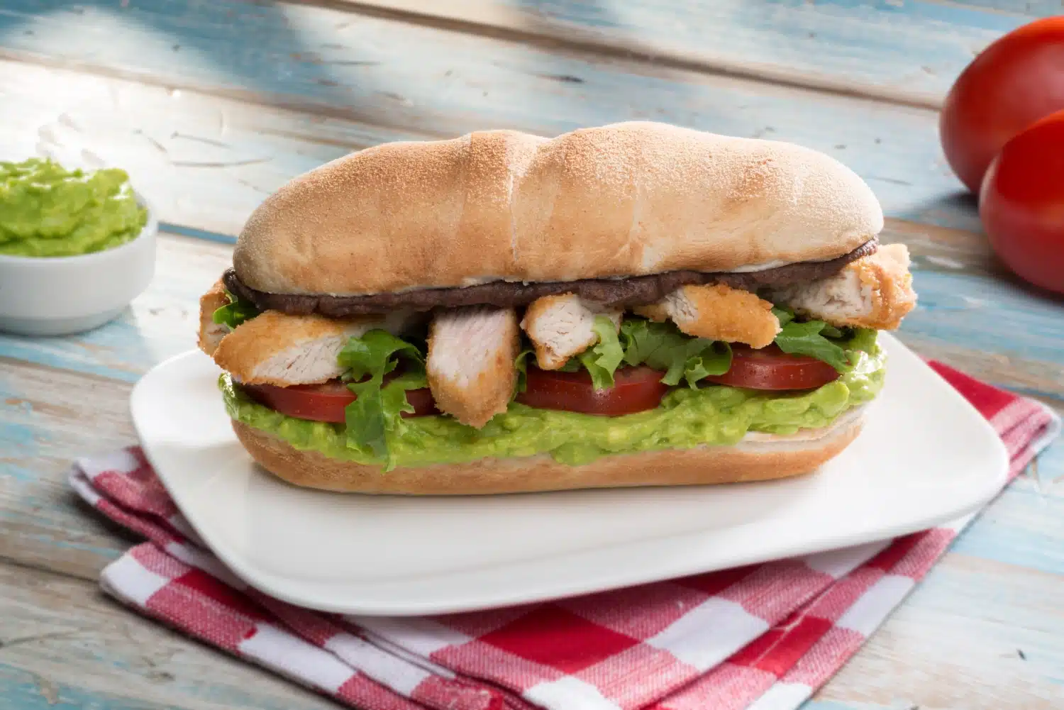 Breaded Chicken and Avocado Sandwich