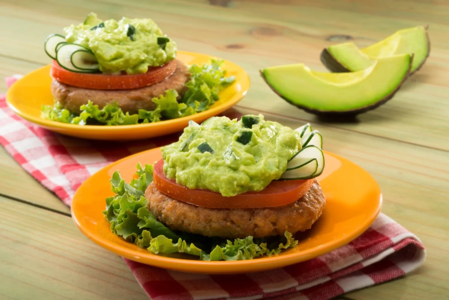 Bunless Veggie Burgers with Avocado