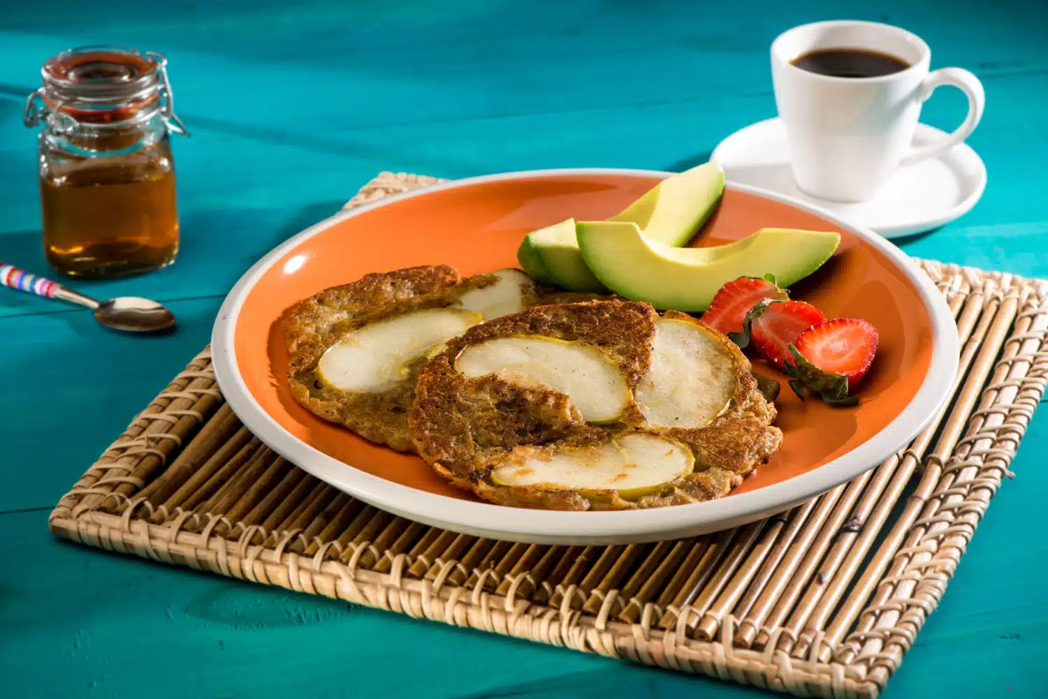 Oatmeal, Avocado, and Apple Pancakes