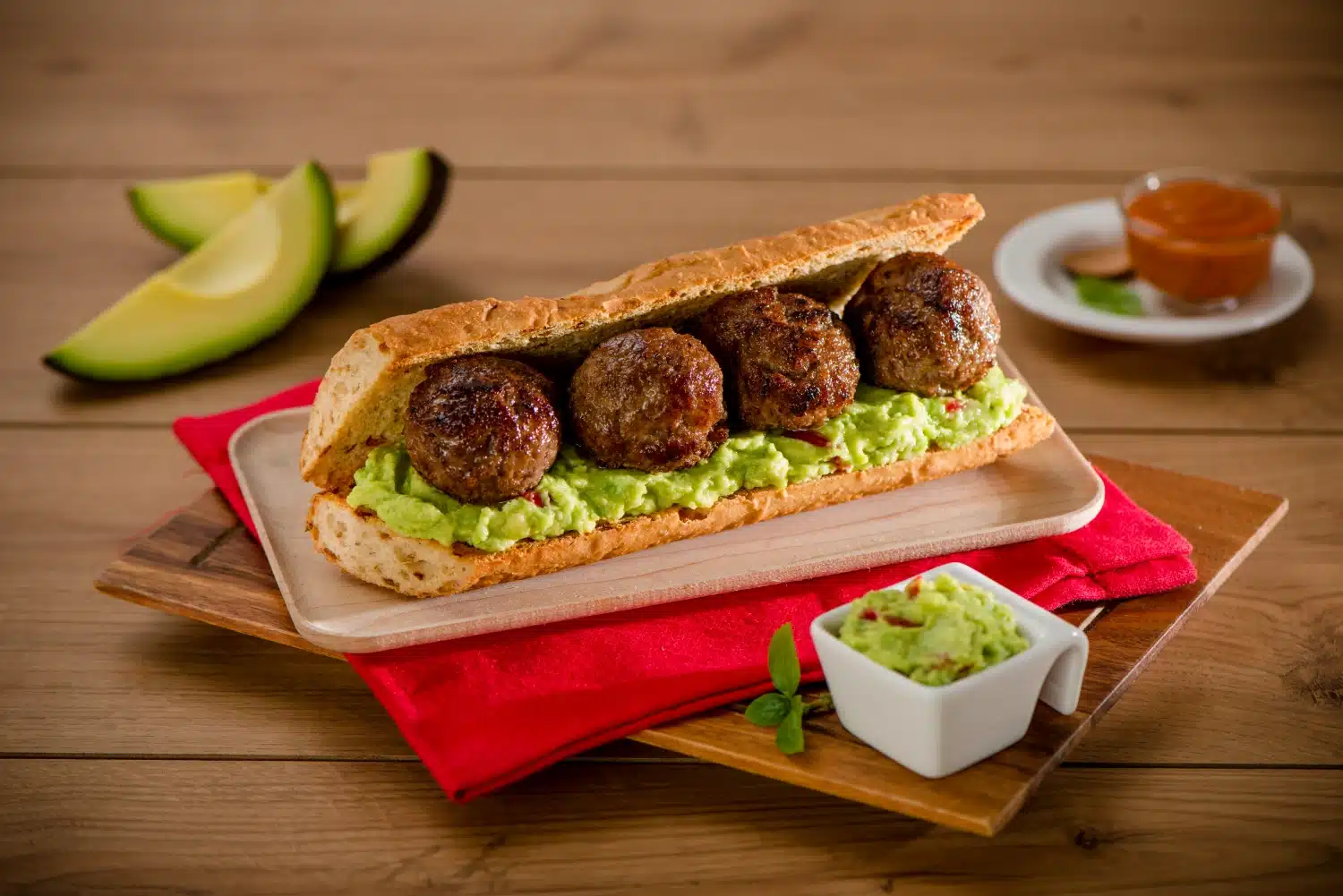 Meatball Sub with Avocado Chipotle Mayonnaise