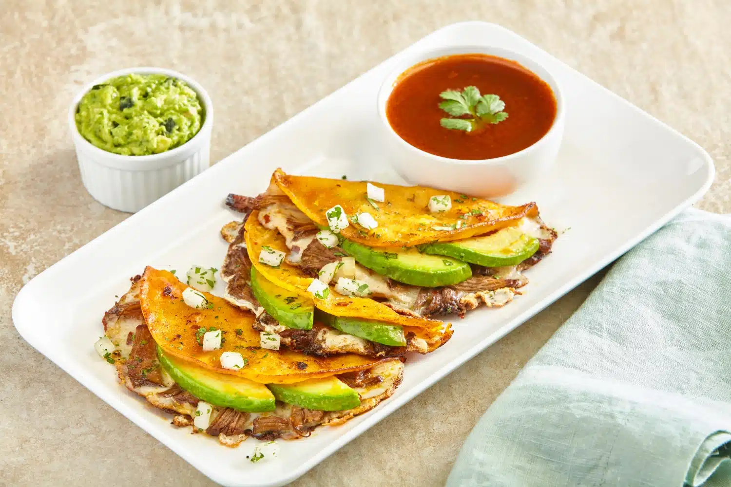 Crispy Birria Avocado Tacos